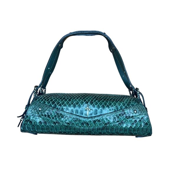CESARE PACIOTTI GENUINE PYTHON SKIN CLUTCH PURSE HANDBAG BAG VINTAGE NEW - Picture 9 of 10